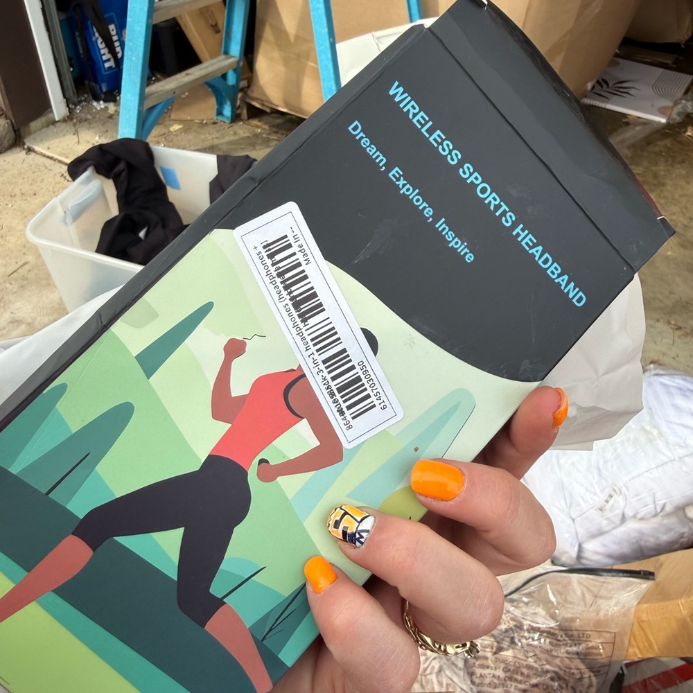 ZCO Wireless Sports Headband - Black and Teal Packaging